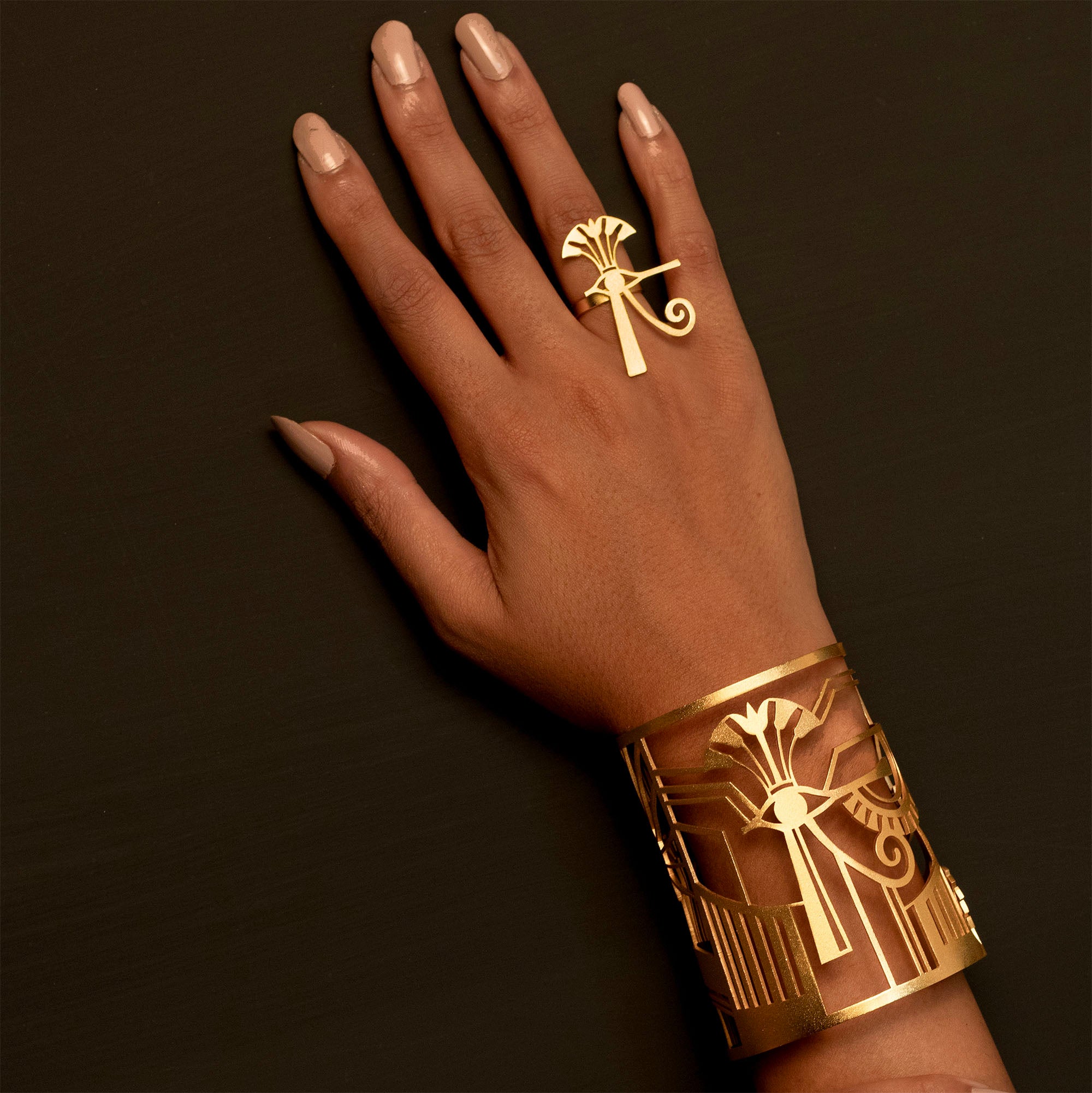 Eye of Horus Lotus bracelet